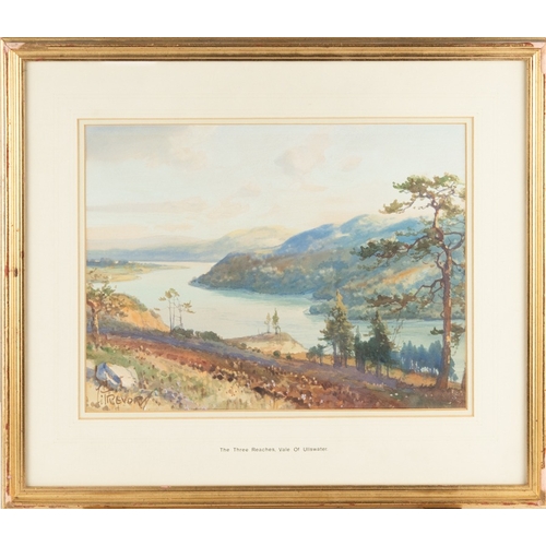 109 - GEORGE TREVOR (NINETEENTH/ TWENTIETH CENTURY)WATERCOLOUR‘The Three Roaches, Vale of Ullswater’ Signe... 