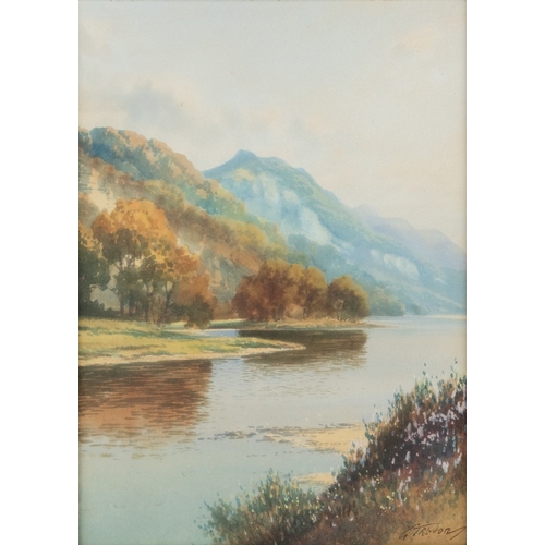 108 - GEORGE TREVOR (NINETEENTH/ TWENTIETH CENTURY)WATERCOLOUR‘Derwentwater’ Signed, titled to the mount 1... 