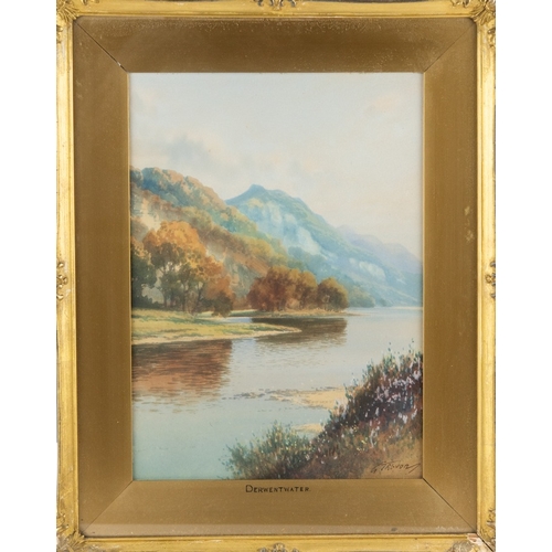 108 - GEORGE TREVOR (NINETEENTH/ TWENTIETH CENTURY)WATERCOLOUR‘Derwentwater’ Signed, titled to the mount 1... 
