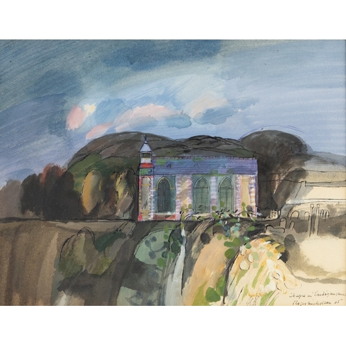 107 - ROGER NICOLSON (1922-1986)PEN AND WASH‘Chapel in Cardiganshire’ Signed, titled and dated (19)659 ½” ... 
