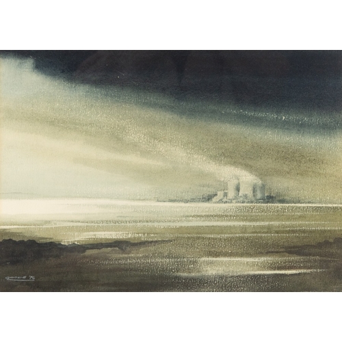 103 - GEORGE W B GOODE (TWENTIETH CENTURY)PEN AND WASH‘Powerstation’ Signed and dated (19)76, titled to ar... 