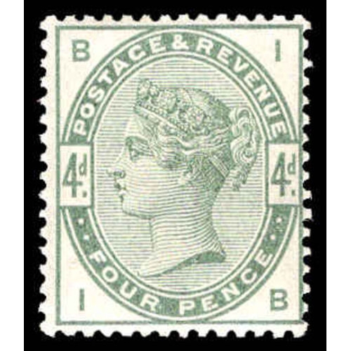 1883-84 4d dull green superb unmounted mint example. SG 192, Cat £575.