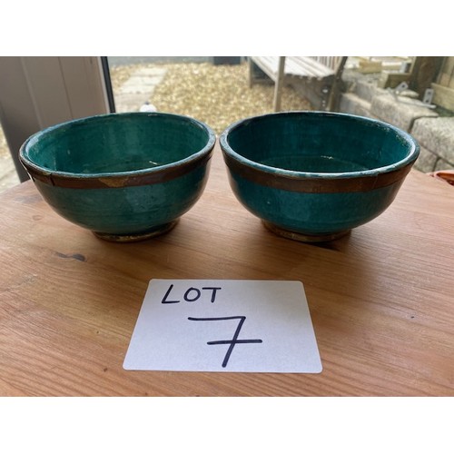 7 - Two Turquoise Bowls