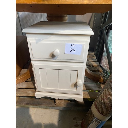 25 - Painted pine Bedside cabinet