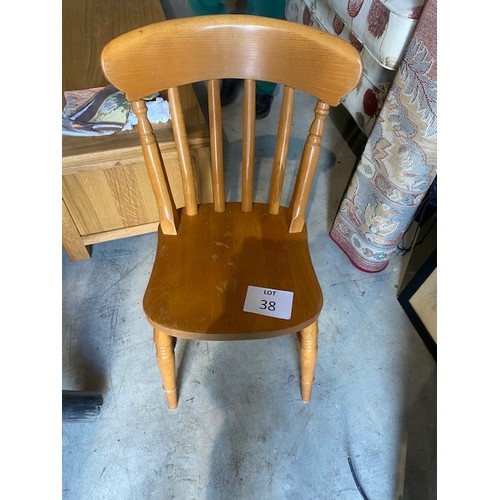 38 - Set of 6 Pine dining chairs