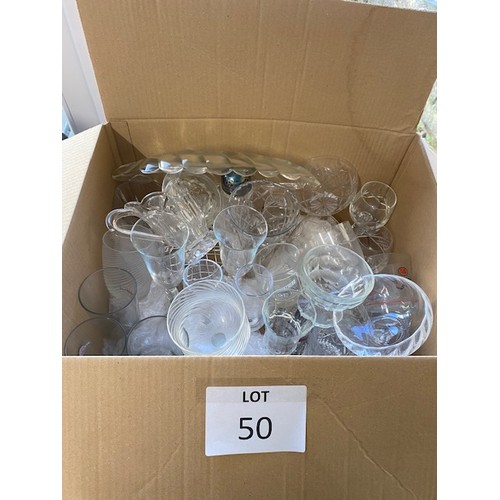 50 - Various box of Glass