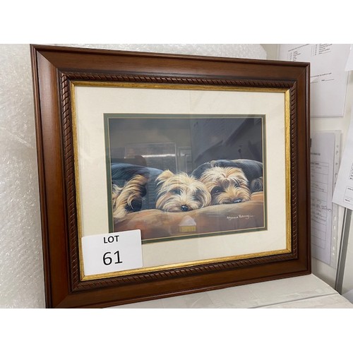 61 - Painting of two dogs signed ‘Pollyanna Pickering-‘