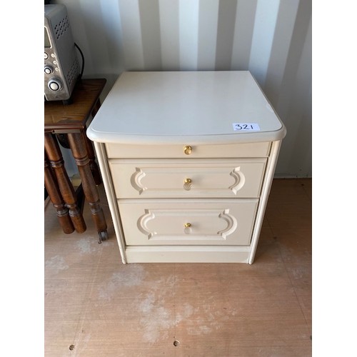 321 - White bedside table