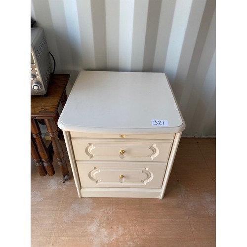 321 - White bedside table