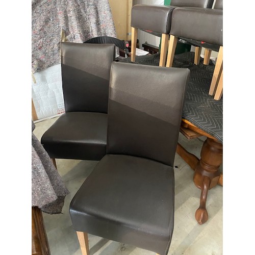 3 - 6 x Black dining room chairs