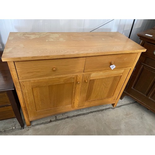 13 - Light oak sideboard  W120cm, H89cm, D48cm approx.