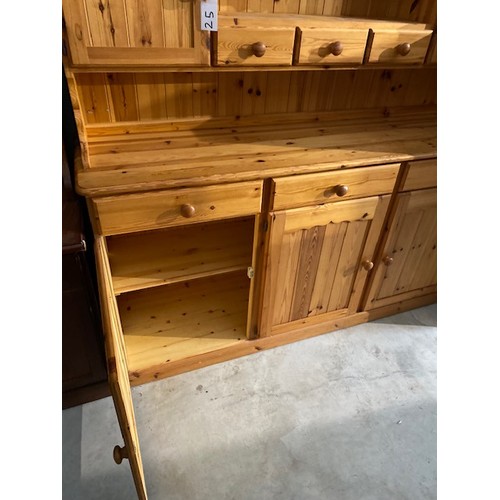 25 - Pine Welsh Dresser  H186cm, D44cm, W155cm approx.