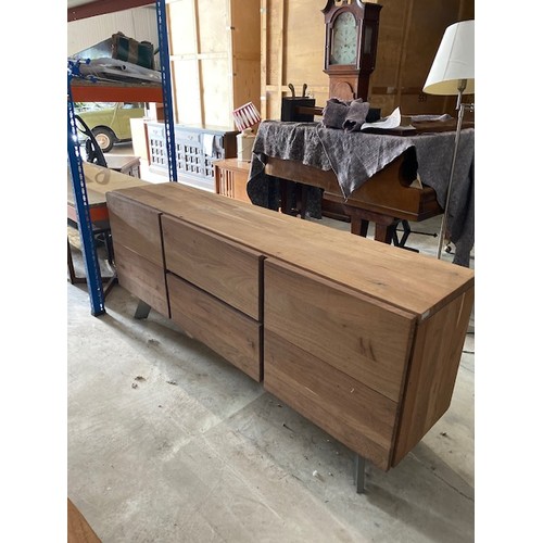 30 - Matching table & 4 chairs and sideboard  
Table: H76cm, W190cm, L103cm approx  
Sideboard: H75cm, D4... 