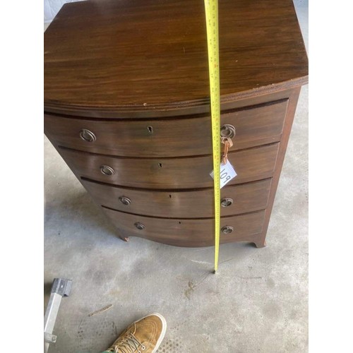 109 - Bow Fronted Mahogany Chest of Drawers