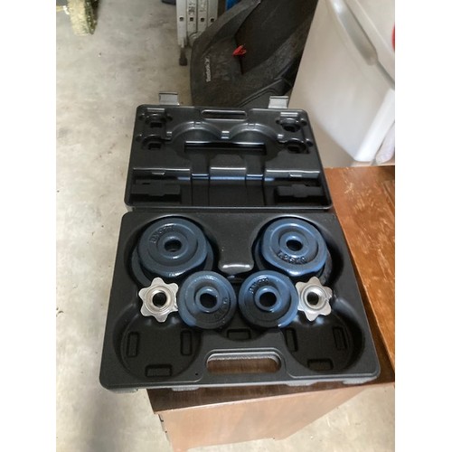 130 - Cast Iron Dumbbell Set