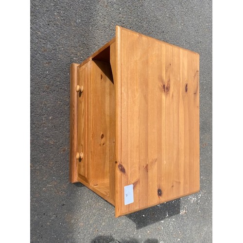 26 - Small pine unit/TV stand  66cm W, 45cm D, 53cm H