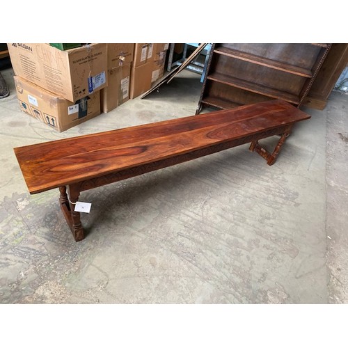 84 - Long wooden bench - 78.5 T x 12.5 L x 18.5 H inches approx