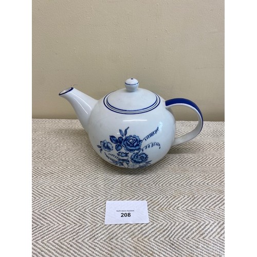 208 - 1500CC Blue Rose China teapot