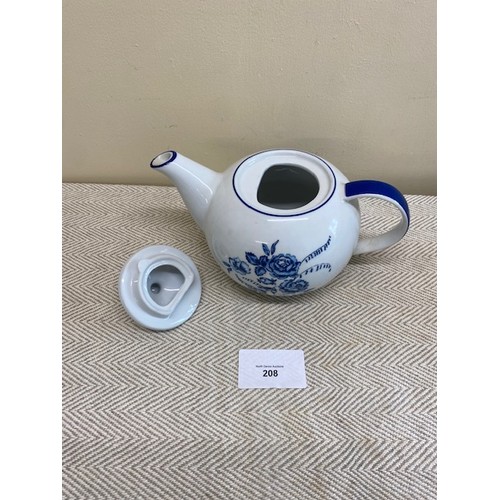 208 - 1500CC Blue Rose China teapot