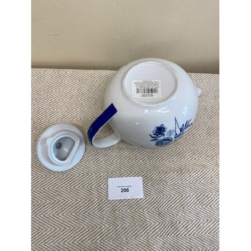 208 - 1500CC Blue Rose China teapot