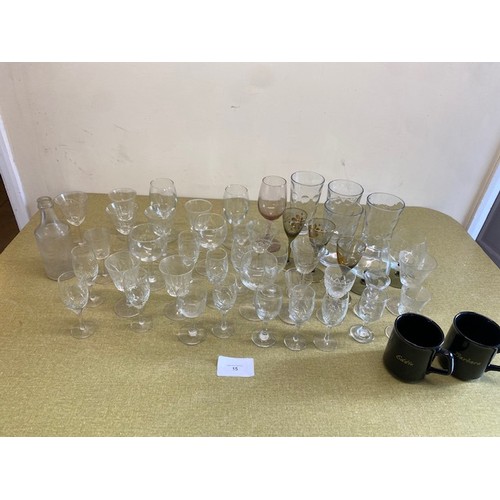 15 - Box of various glasses - Section S6