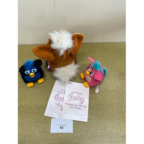 43 - Furby & 2 x McDonalds small furbys - Section S2