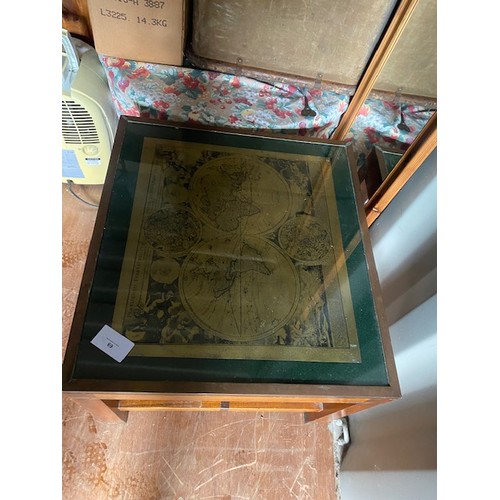 69 - Glass top & brass coffee table - Section S8