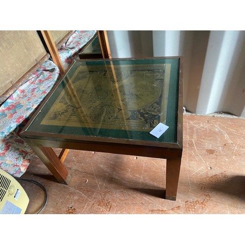 69 - Glass top & brass coffee table - Section S8