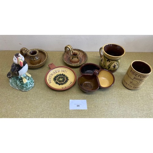 89 - Selection of Bideford Pottery items - Section O13