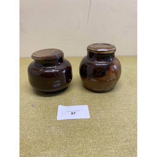 97 - 2 x Ceramic jars - Section S10