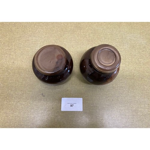 97 - 2 x Ceramic jars - Section S10