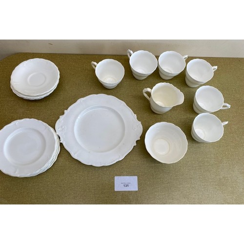 131 - Paragon teacups & Milk jugs + A selection of plain white plates - Section S4