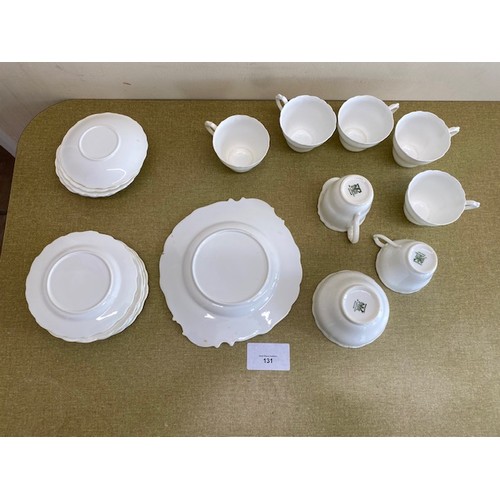 131 - Paragon teacups & Milk jugs + A selection of plain white plates - Section S4