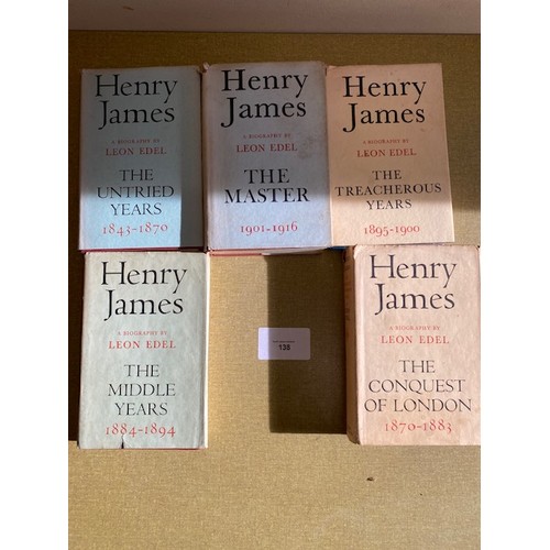 138 - x 5 Henry James Biographies by Leon Edel - Section S4