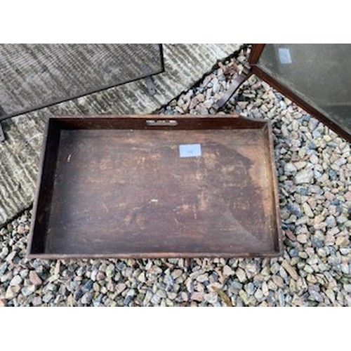 176 - Large vintage tray, vintage dressing table mirror + black metal fire guard - Section S6