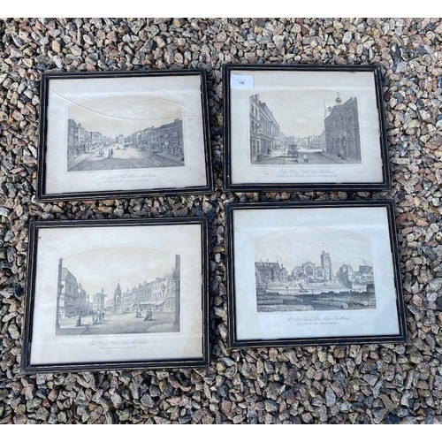 186 - Vintage prints x 4 (one with broken glass) - Section O11