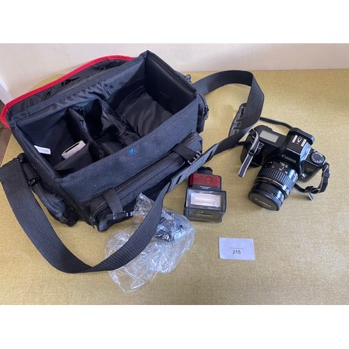 215 - Canon EOS 1000 Camera with bag and accessories - Section O12