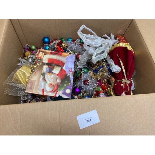 244 - Large box of Christmas Tree decorations - Section S6