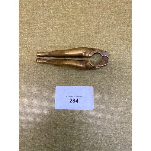 284 - Solid Brass Ladies/Lady's Legs Nutcracker - Risque/erotic - Section O1