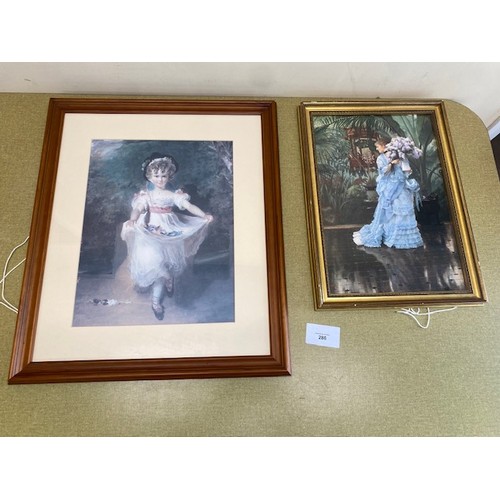 286 - 2 x framed prints - 