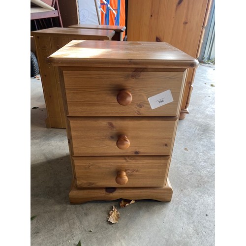 296 - Pine bedside table - Section S8