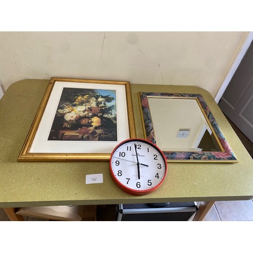 331 - Clock, mirror and painting - Section B10