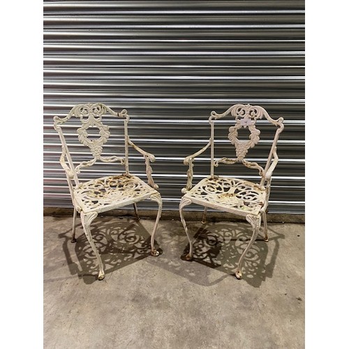 348 - Antique Cast Iron Chairs x 2 - Section BC