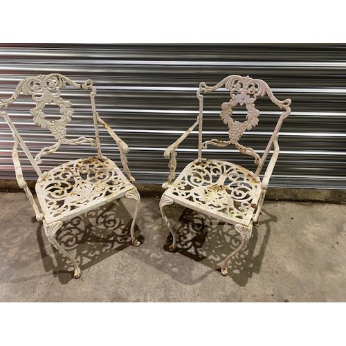 348 - Antique Cast Iron Chairs x 2 - Section BC