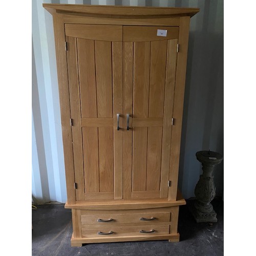 364 - Solid Light Oak Wardrobe - Section S2