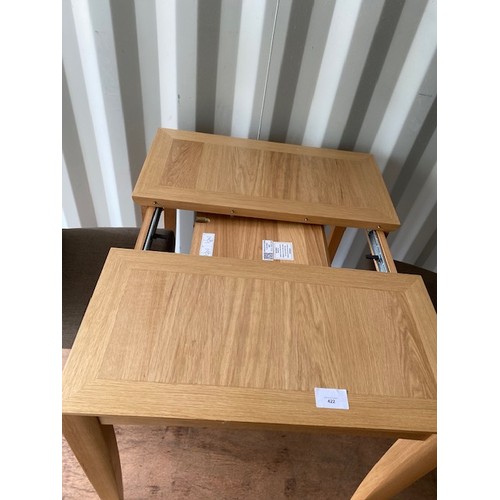 422 - Light Oak Extending table with 4 x Chairs - Section S11