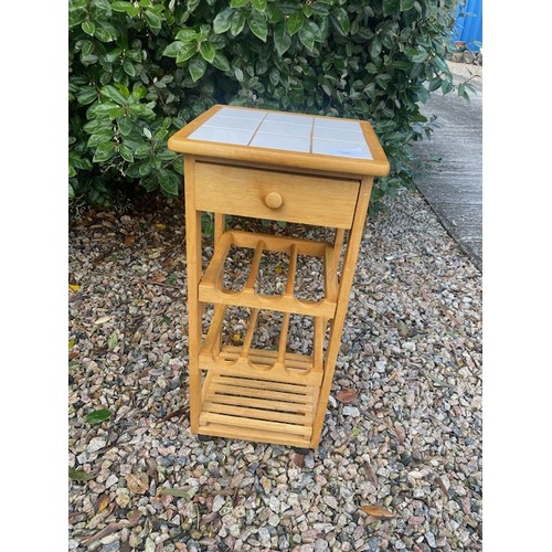 426 - Small Kitchen block with wine rack & drawer – Tiled top - Section S6