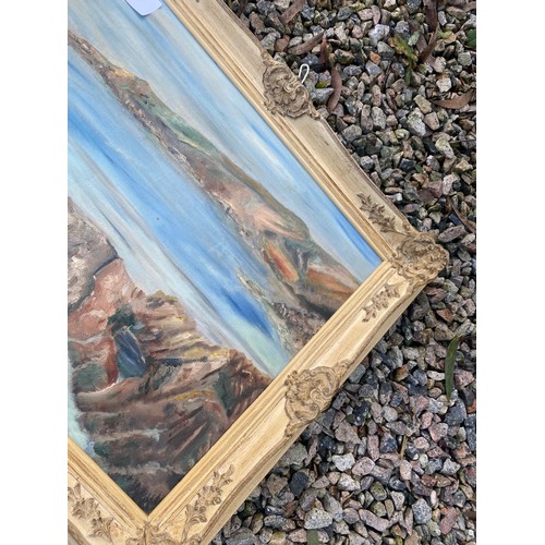 427 - Coastal Scene on canvas oil painting - Section S10