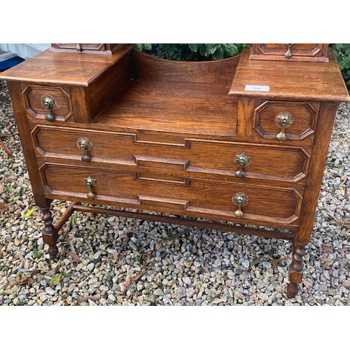 429 - Antique Oak Barley Twist Dressing table with swivel mirror- Section S10