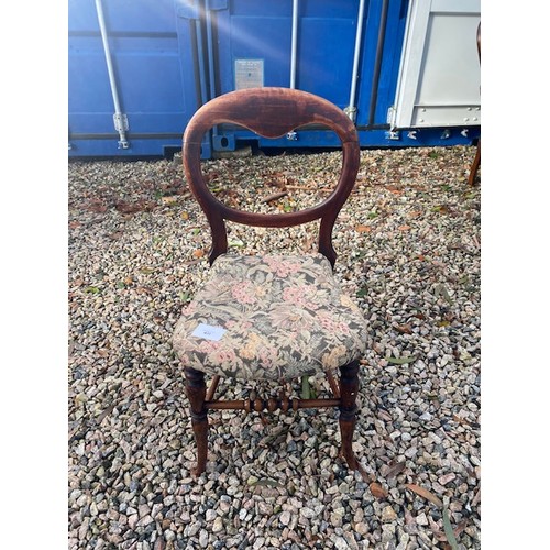 431 - Small Antique chair with a horse hair seat - Section S10